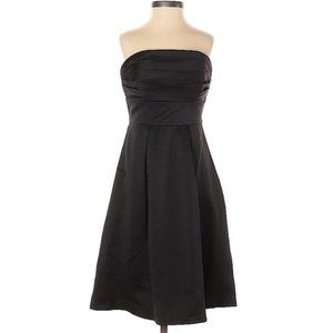 White House Black Market Black Strapless Cocktail Dress LBD Party NWOT